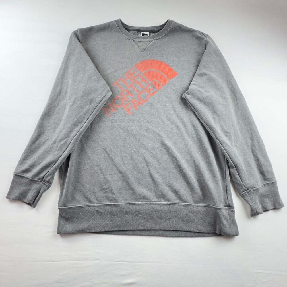 The North Face Crewneck Sweatshirt Gray Orange Logo